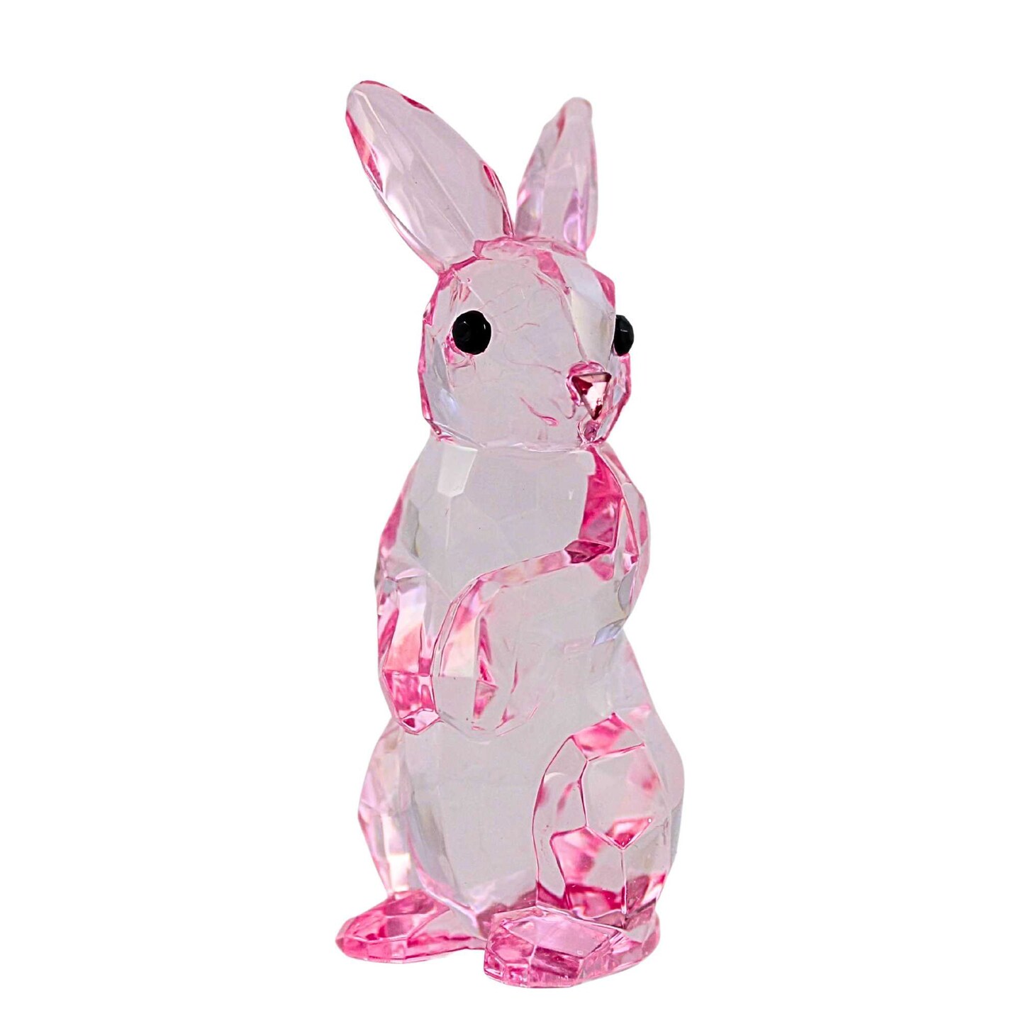 Crystal Expressions 3.5 Inch Springtime Bunny Easter Figurine , Lightweight Spring Decor Easter Rabbit