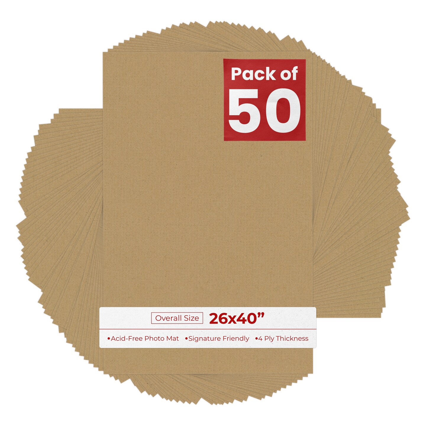 Rattan Beige 26x40 Uncut Mat Board - Blank Sheets, No Opening, Color ...