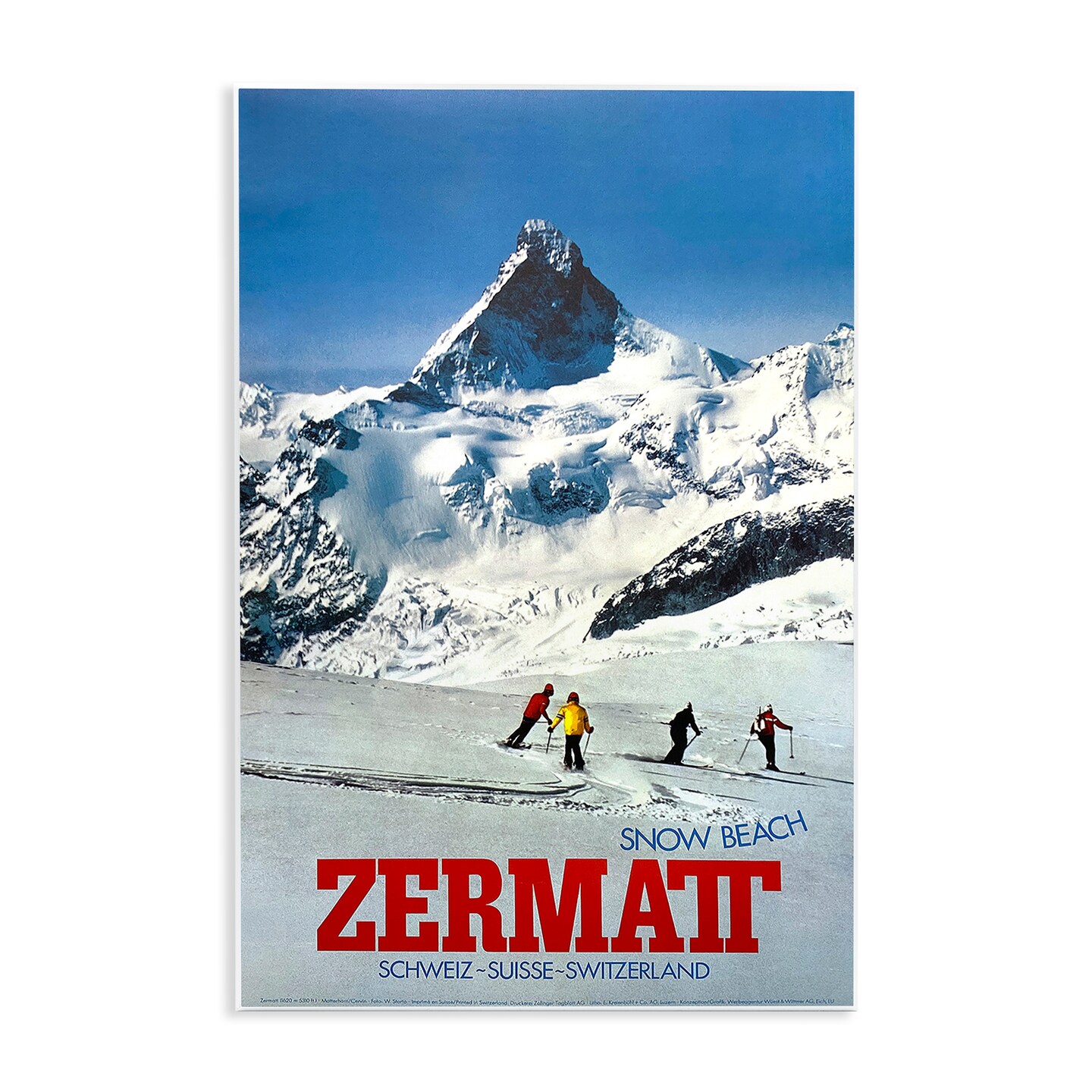Stupell Industries Zermatt Snow Beach Wall Plaque, design by Vintage Posters