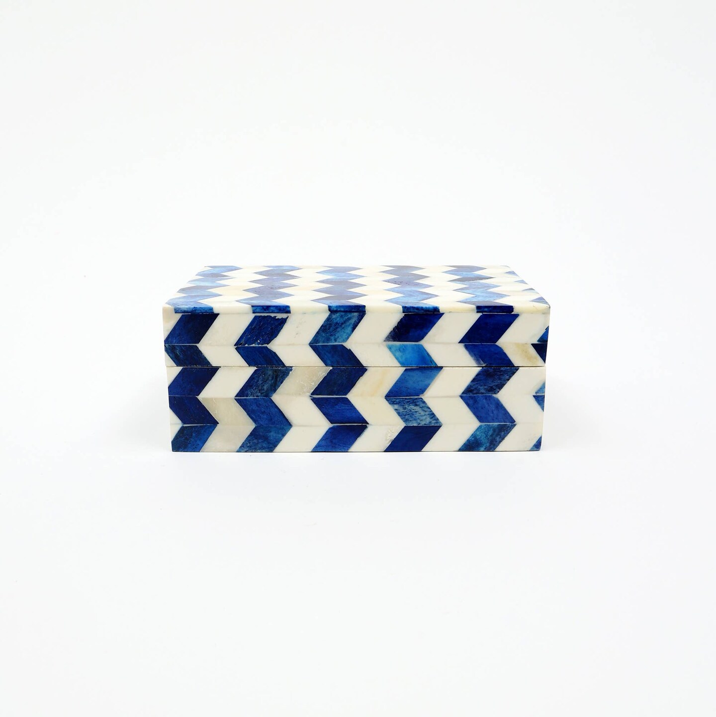 Decorative Box | Handcrafted Zany Zigzag Wooden Unique Storage & Stylish Accent | 6"X4"X2.5"