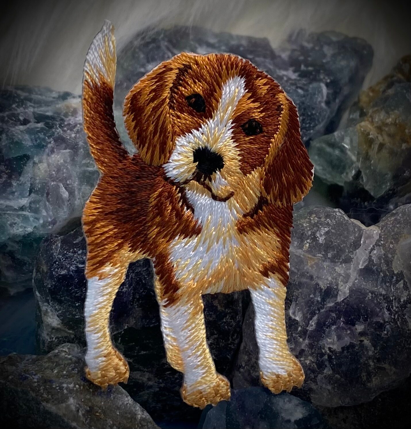 Beagle, Puppy Dog, Pets, Animals, Embroidered, Iron on Patch