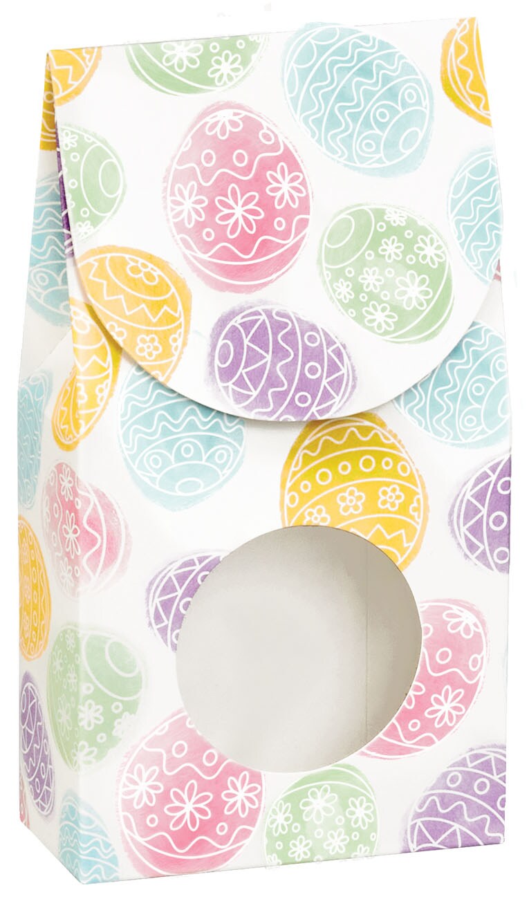 Pack/6: Easter Eggs Gourmet Candy Box - 3-1/2 x 1-3/4 x 6-1/2"