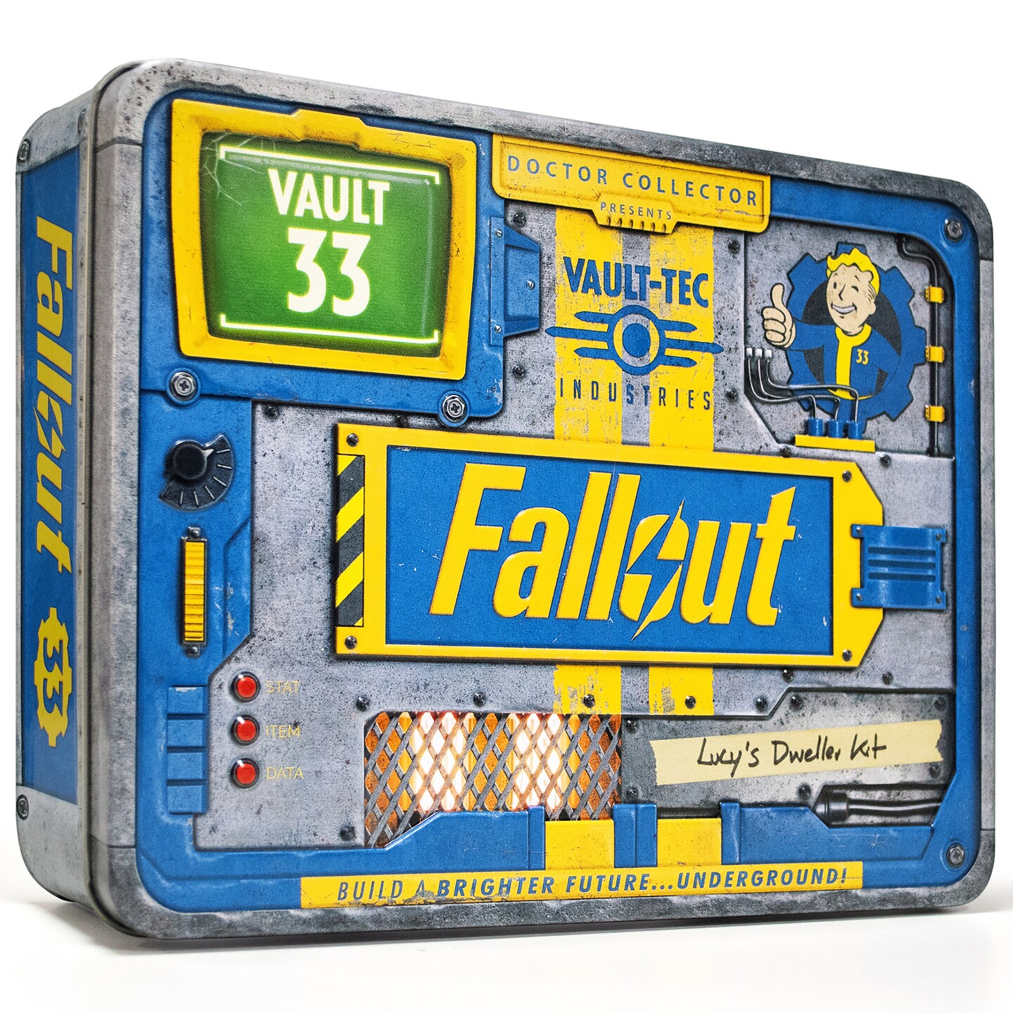 Doctor Collector: Fallout: Lucy's Dweller Kit - Metal Tin Containing 13 Iconic Collectibles, Unique TV Series Memorabilia, Immersive Collectors Box