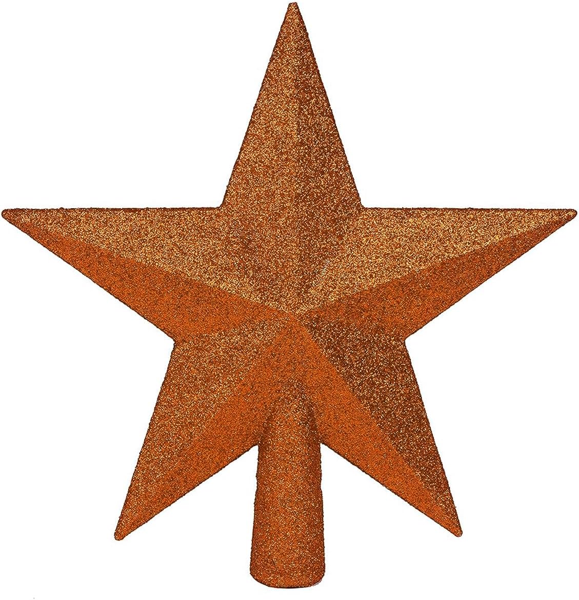 Glitter Star Tree Topper Christmas Decoration-8 Inch,Orange