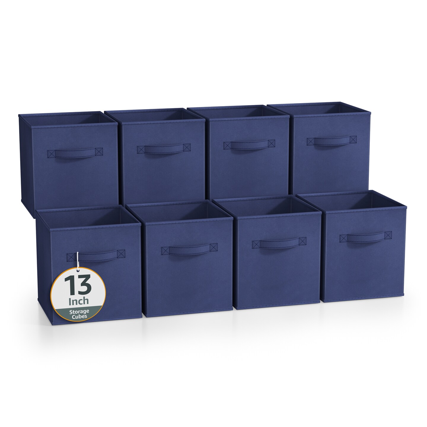 Sorbus Large 13" Storage Bins - 8 Pack Sturdy Collapsible Fabric Storage Cubes with Handles