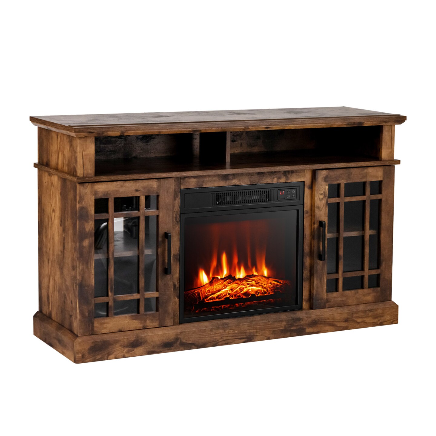 Electric Fireplace TV Stand with Cabinets for TVs Up to 55 Inch