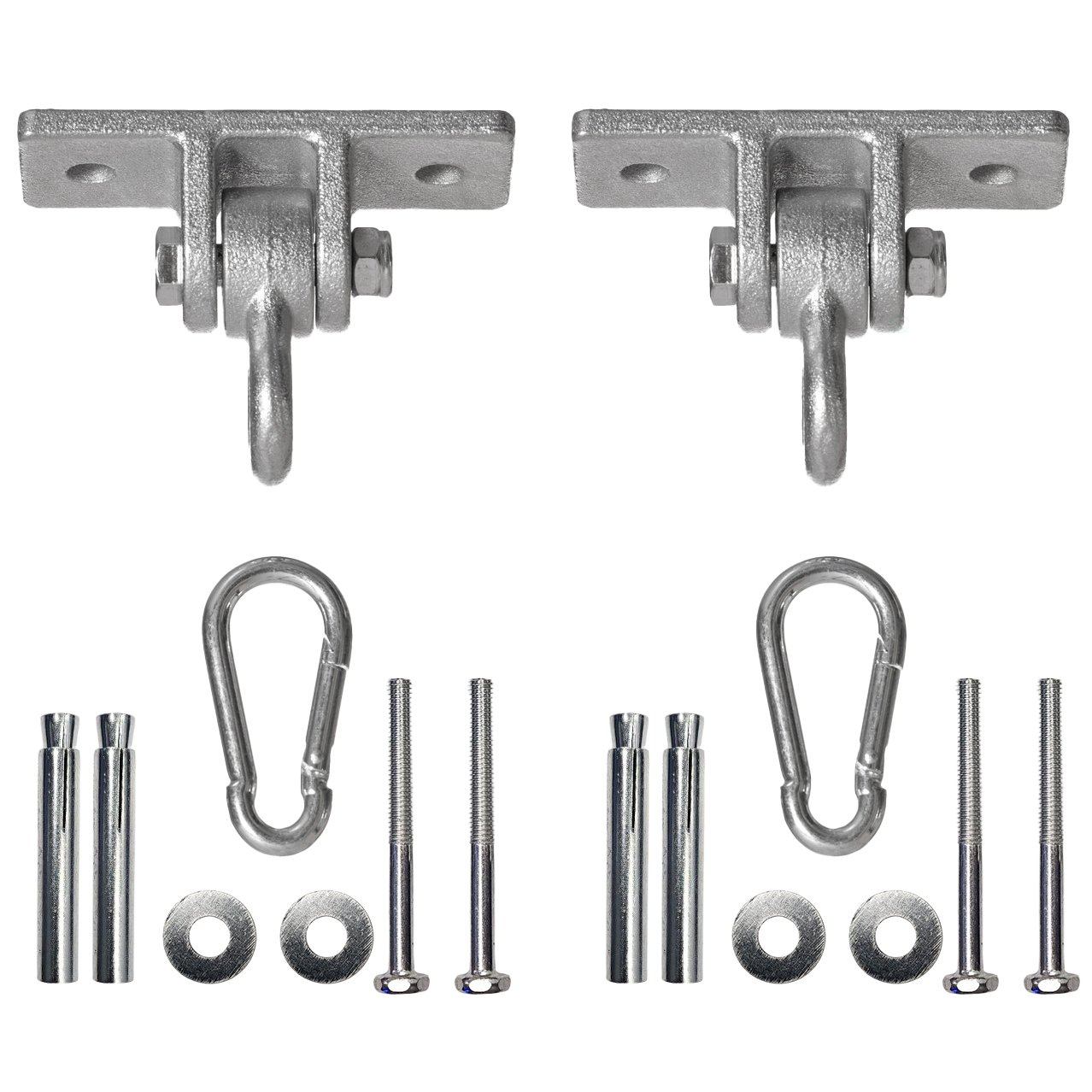Heavy Duty Swing Hanger Brackets Set Iron 600 Lbs Capacity Indoor Outdoor Use