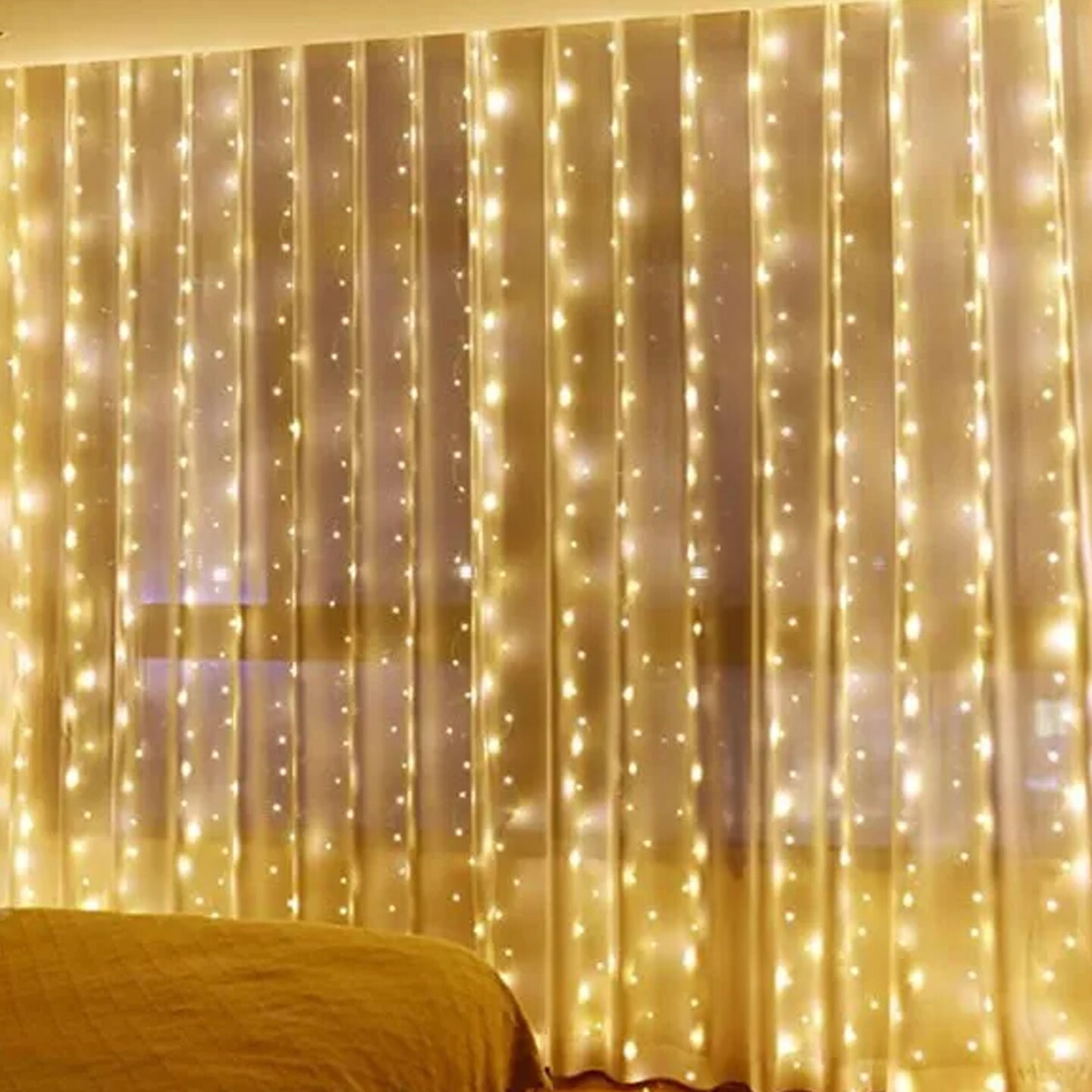 12pcs 48L Warm White LED Curtain Lights 60cm x 120cm
