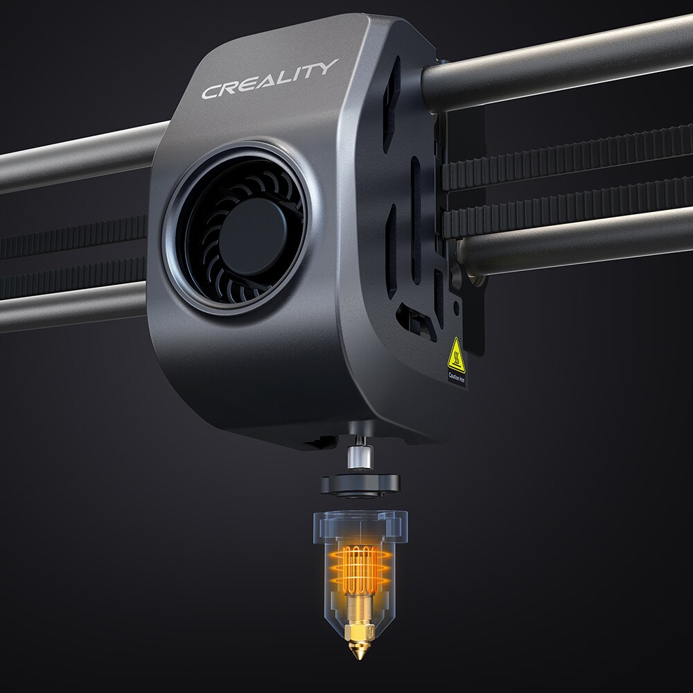 Creality K1 Max 3D Printer with 600mm/s High-Speed Fused Deposition Modeling 3D Printing Smart AI Function 300°C High-Temperature Nozzle Direct Extruder Auto Leveling Printing Size 11.81x11.81x11.81