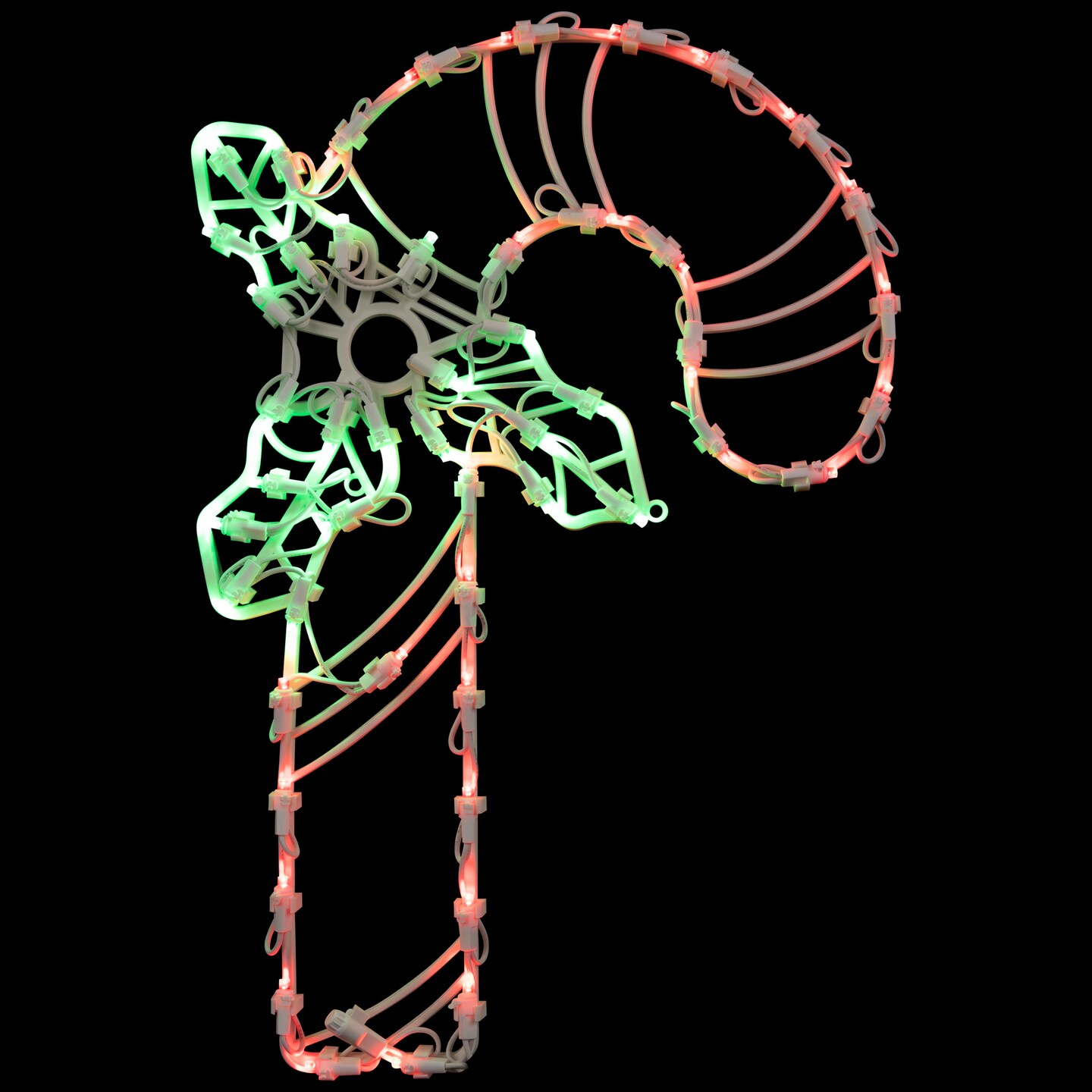 Northlight LED Lighted Candy Cane Christmas Window Silhouette - 18&#x22; - Red and Green