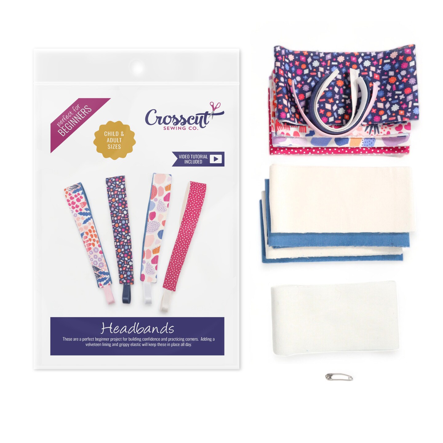 Crosscut Sewing Co.® Headband Sewing Project Kit for Beginners