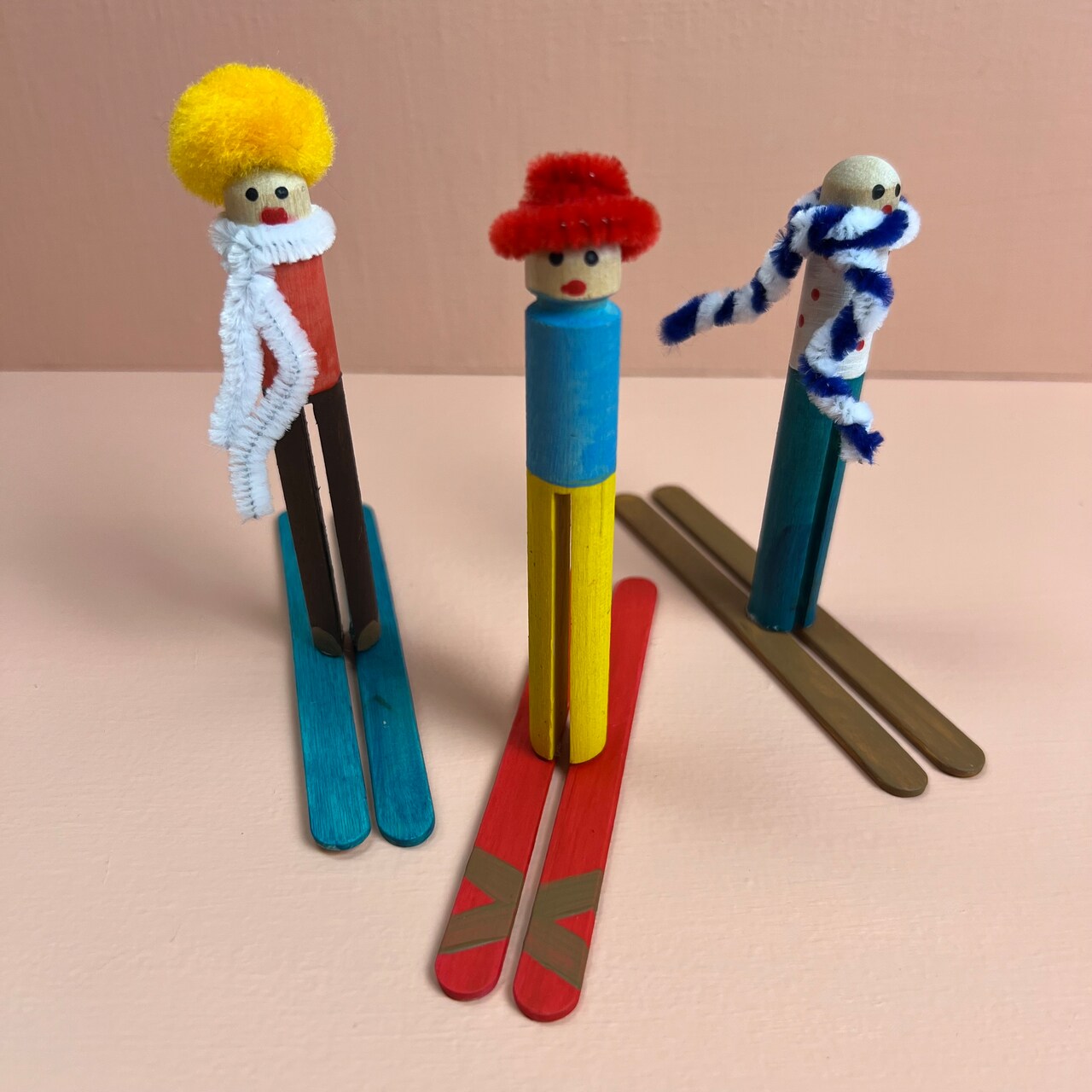 Kids Club: Clothespin Skiing Buddies