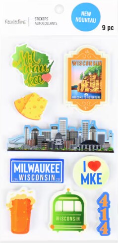 Recollections Milwaukee Wisconsin Dimensional Stickers