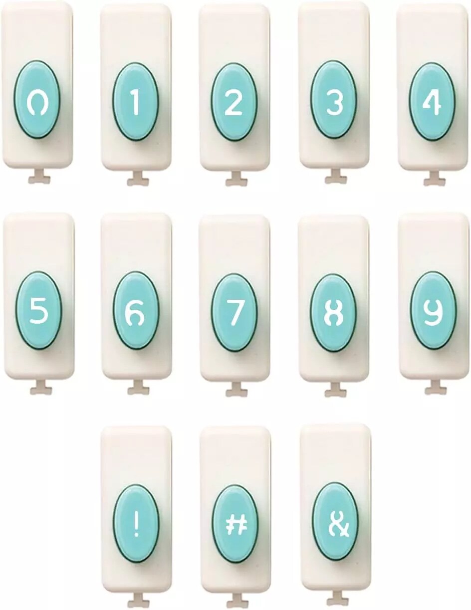 We R Memory Keepers Numbers &#x26; Symbols Punch Set (13 Pieces)- 660516 by American Crafts