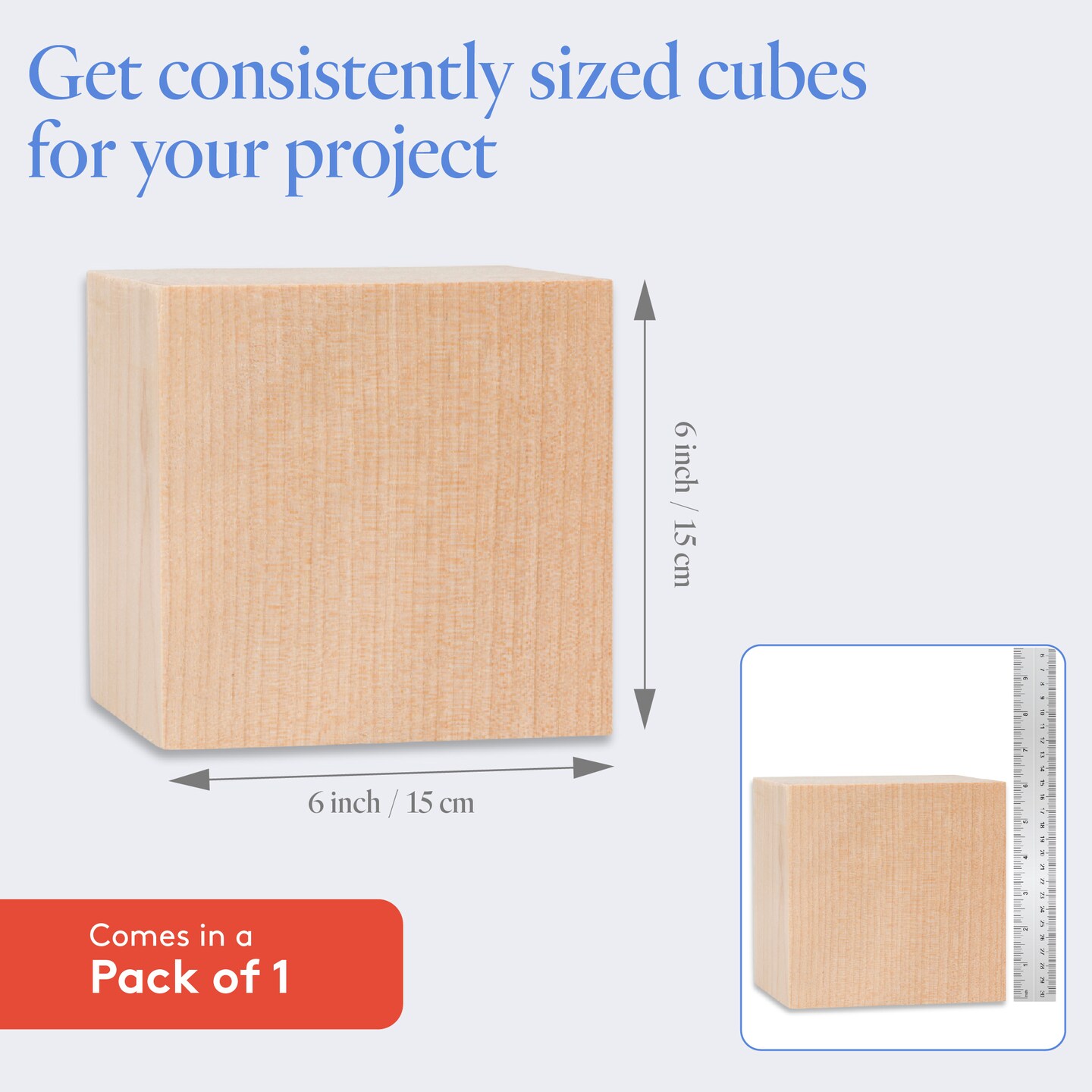 Wood Craft Cubes, Multiple Sizes, Small Blocks, Crafts & Décor | Woodpeckers