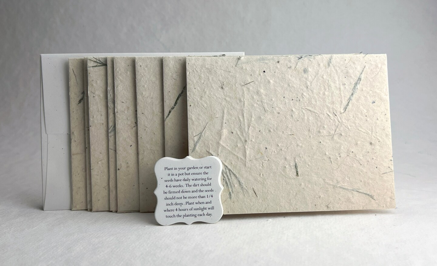 Wildflower Seed Paper A2 Folding Card - Cotton Paper Embedded with Petals Seeds - 4.25" x 5.5" - Set of 8 - With Envelopes and Guides - image26