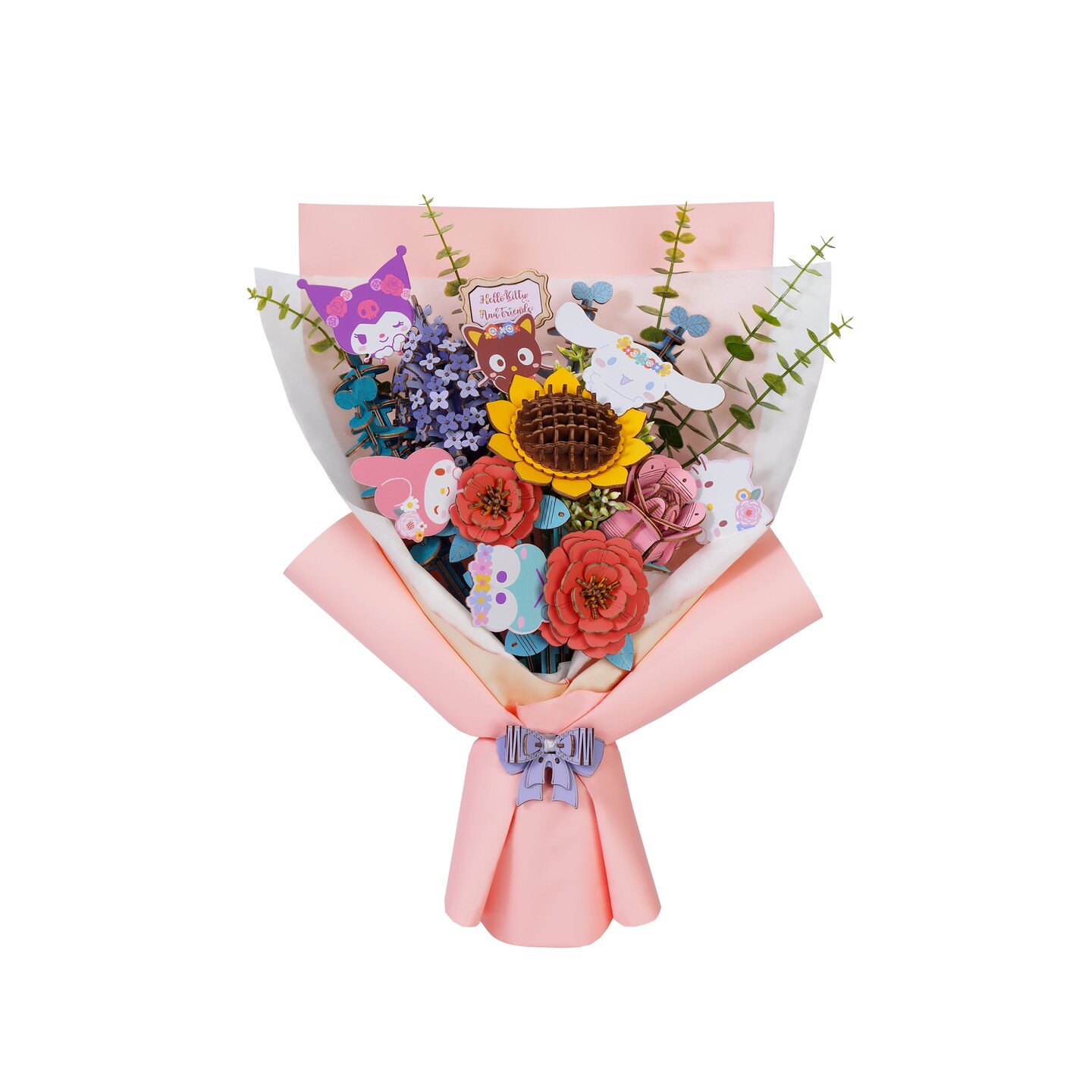 3D Wooden Puzzle | Hello Kitty&#xAE; and Friends Flower Bouquet