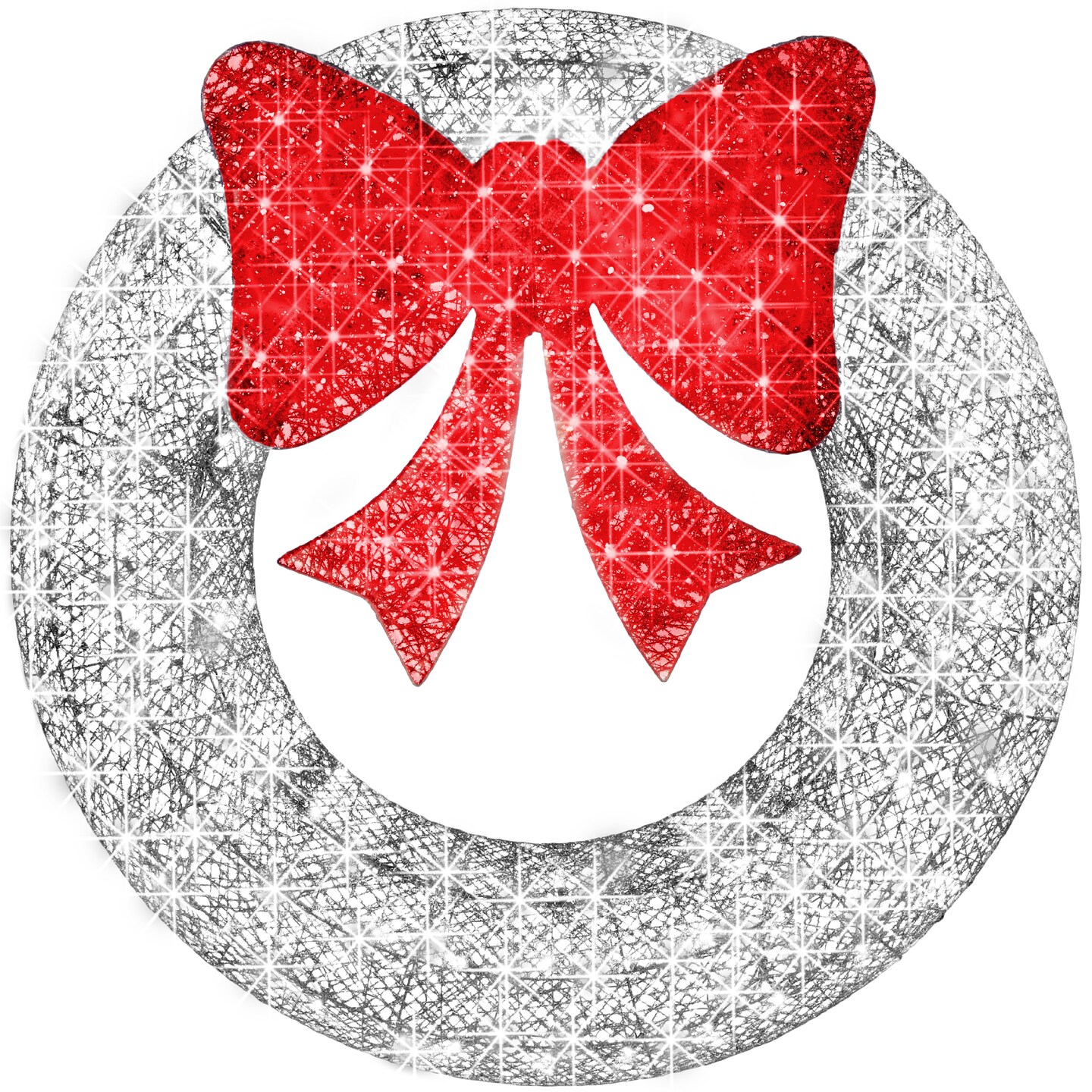 Best Choice Products 30in Pre-Lit Outdoor Christmas Wreath, LED Metal Holiday D&#xE9;cor w/ 100 Lights, Bow