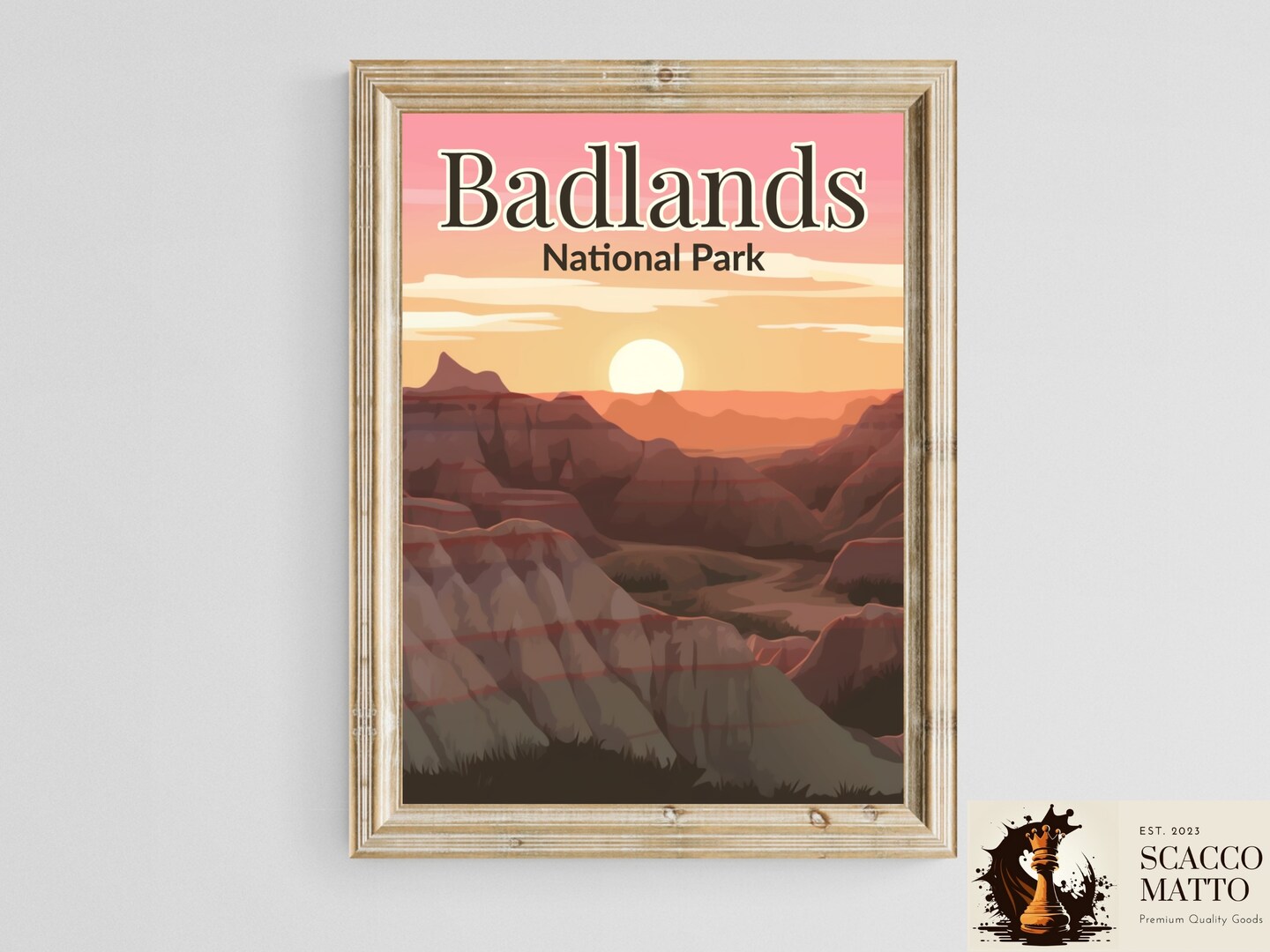 Badlands National Park Art Poster
