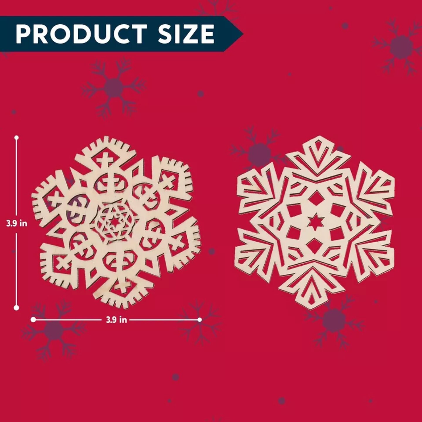 Kitcheniva 36 Pcs Snowflake Wooden Christmas Ornaments Decor