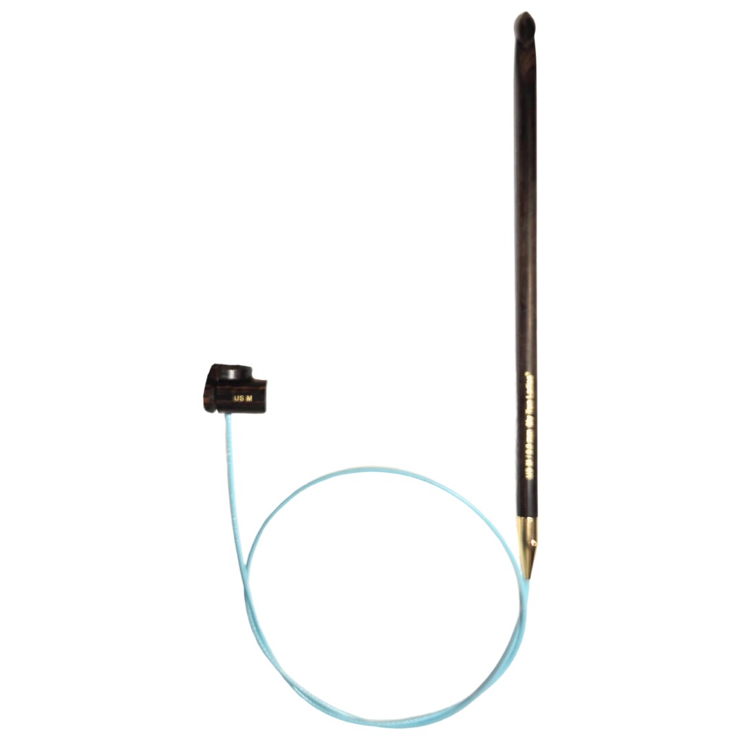 My Two Ladies | Blue Silk | Tunisian Adjustable Crochet Hooks | 12 Sizes