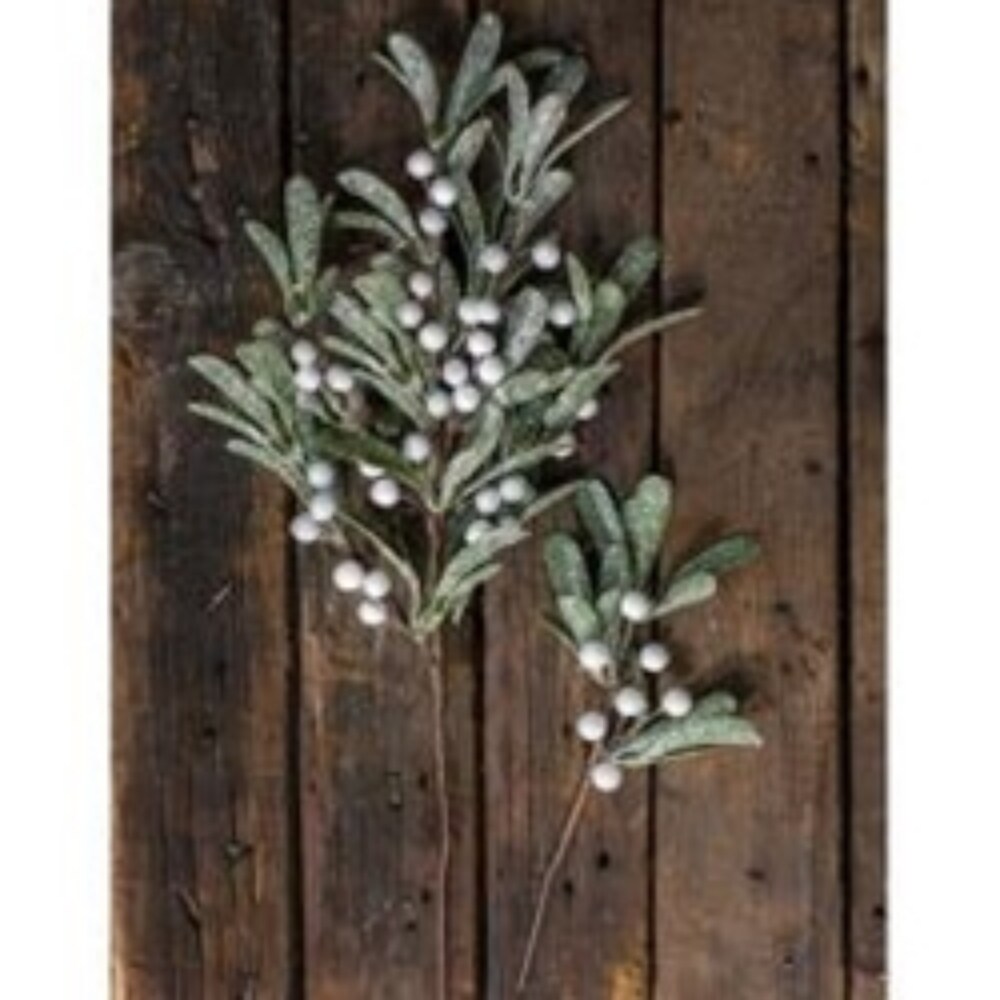 Frosted Mistletoe Spray 22&#x22;