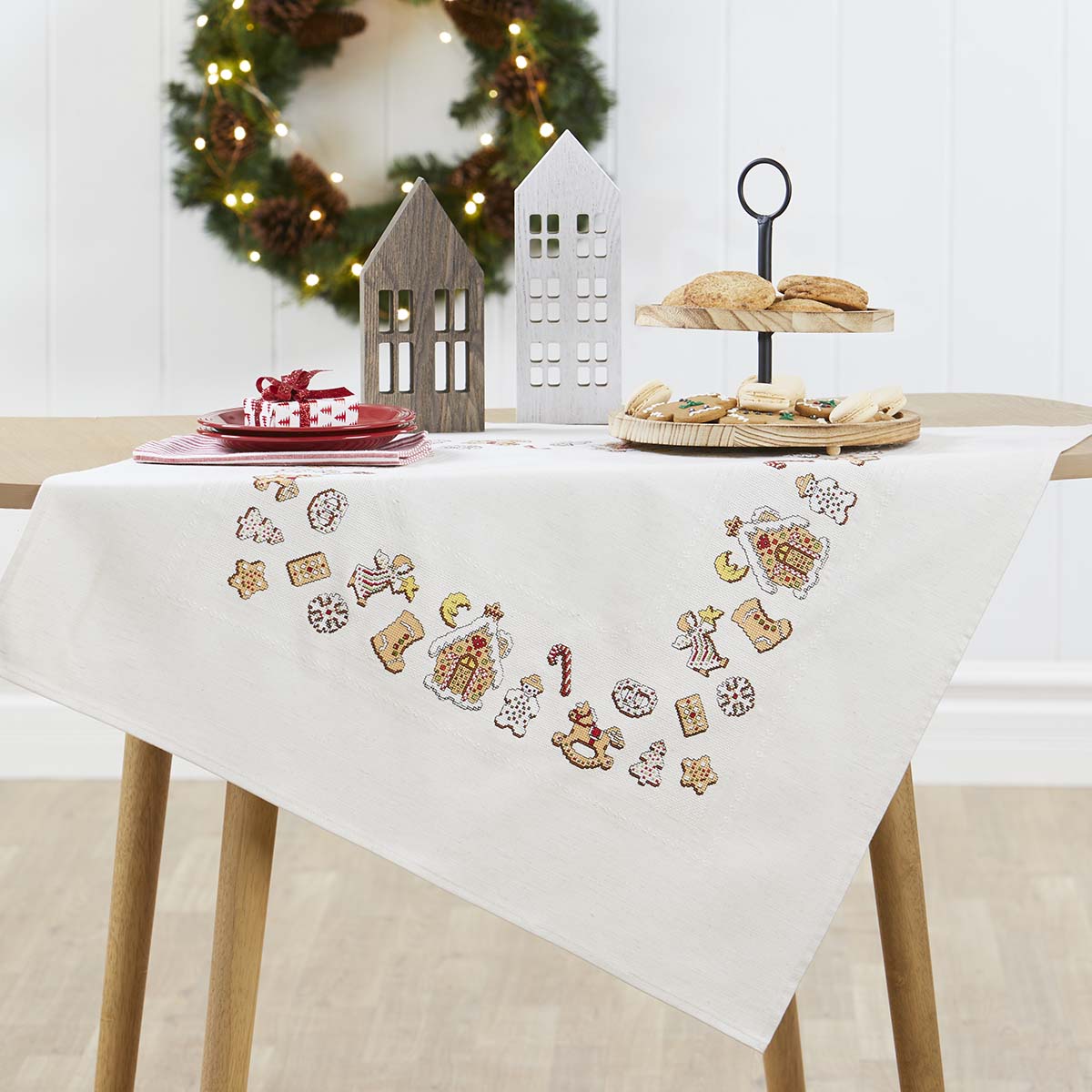 Herrschners Gingerbread House Topper Counted Cross-Stitch Kit