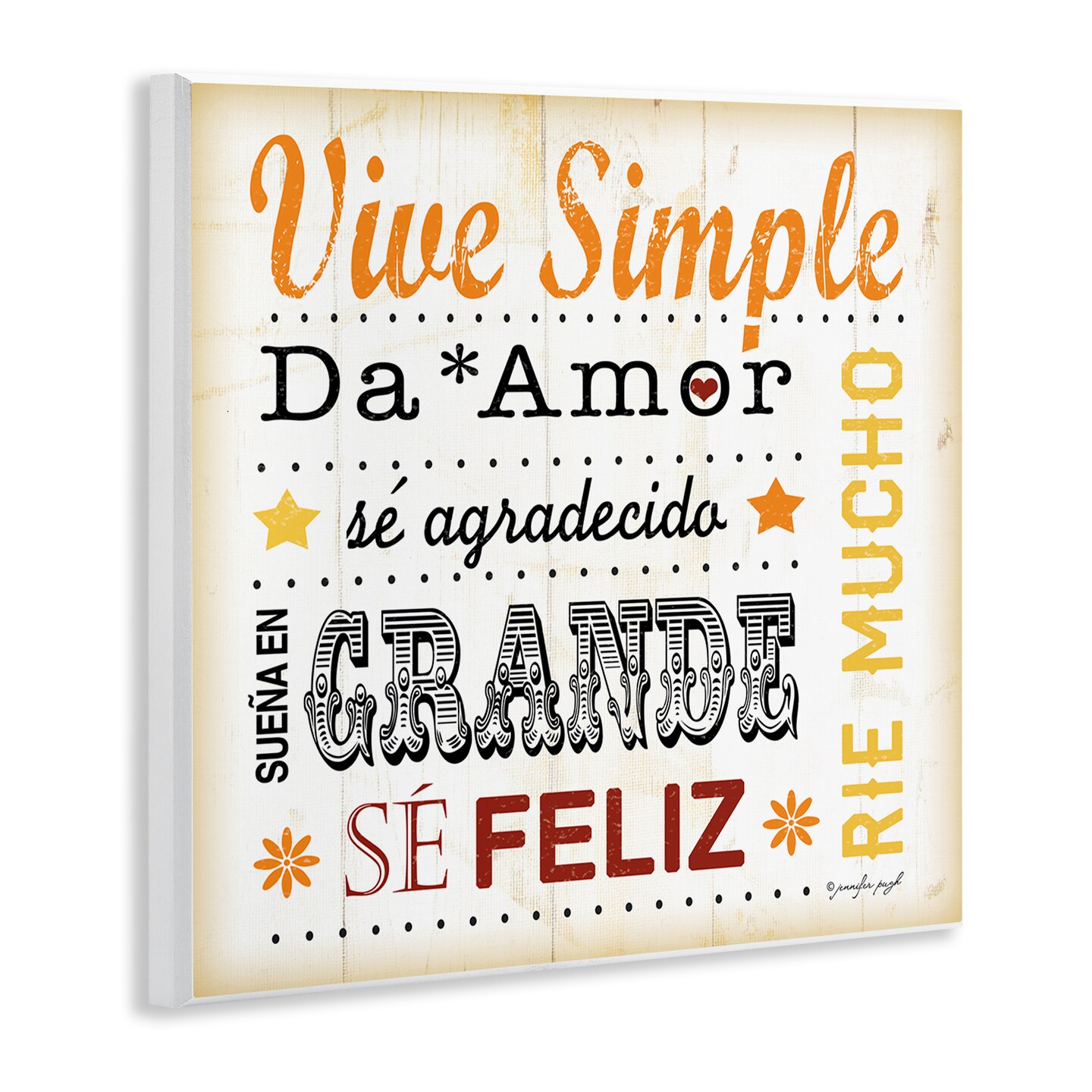 Stupell Industries Inspiraciones Diarias de Felicidad Wall Plaque Art