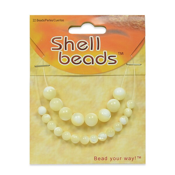 MOP Round Beads 6/8mm Pack of 22