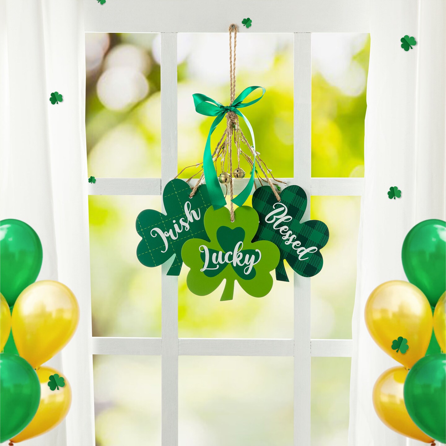 St. Patrick&#x27;s Wooden Doorknob Hanging Decor