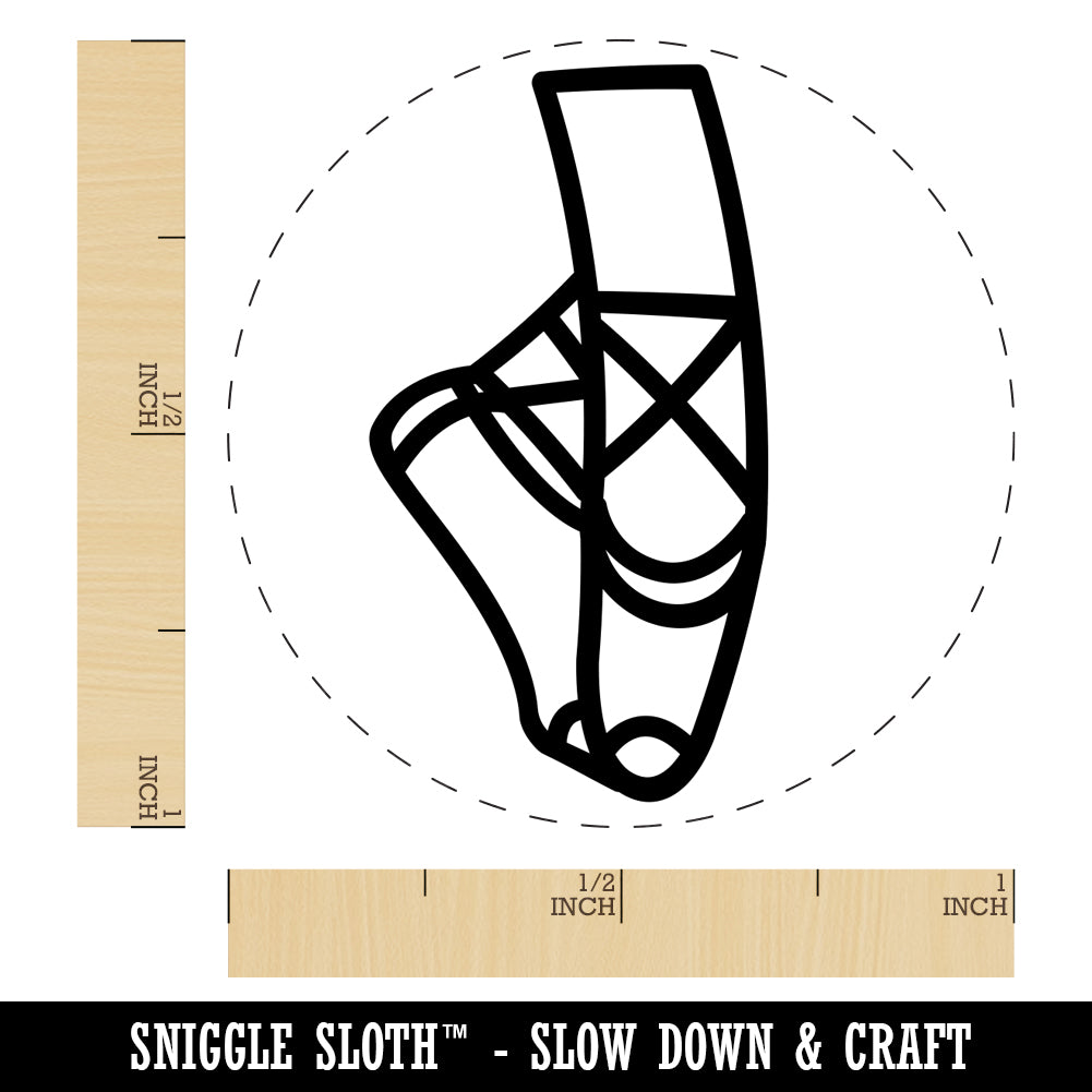 Ballet Ballerina Slippers Rubber Stamp for Stamping Crafting Planners
