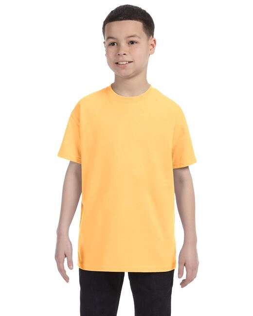 Gildan Youth Heavy Cotton Crewneck Short Sleeve T-Shirt for Outdoor Play & Custom Printing Cotton Tee