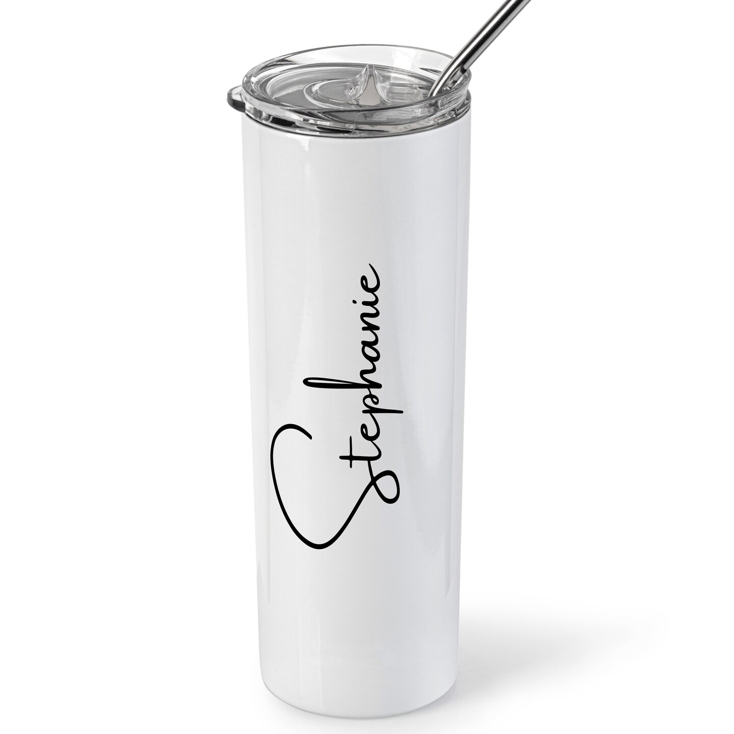 Custom Name Insulated Tumbler | Stainless Steel cup with Straw