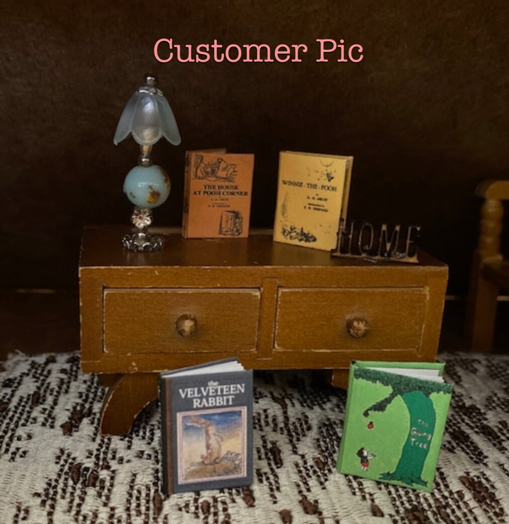 Mini book size for scale 1:12 dollhouse