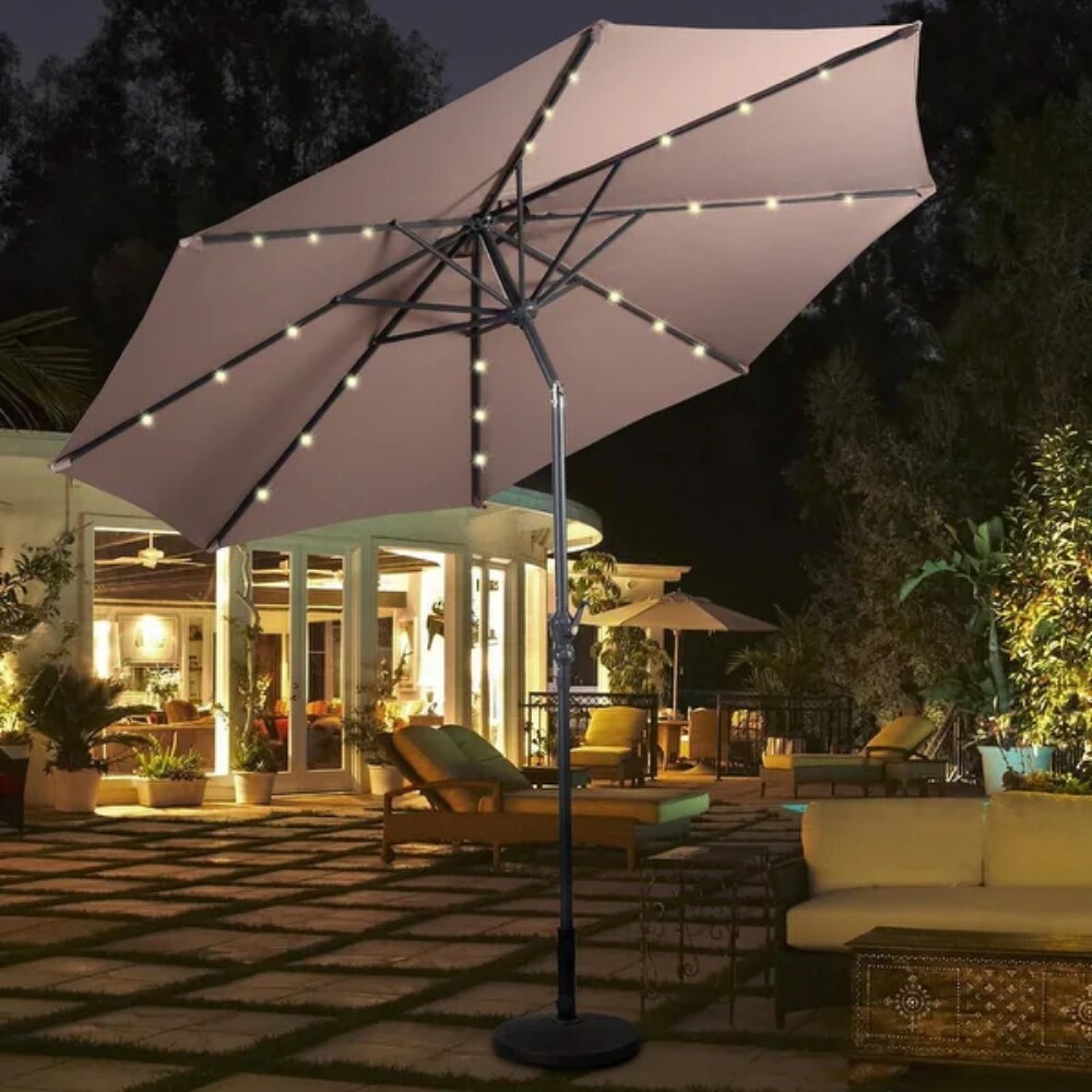 10 Feet Patio Outdoor Sunshade Hanging Umbrella without Weight Base