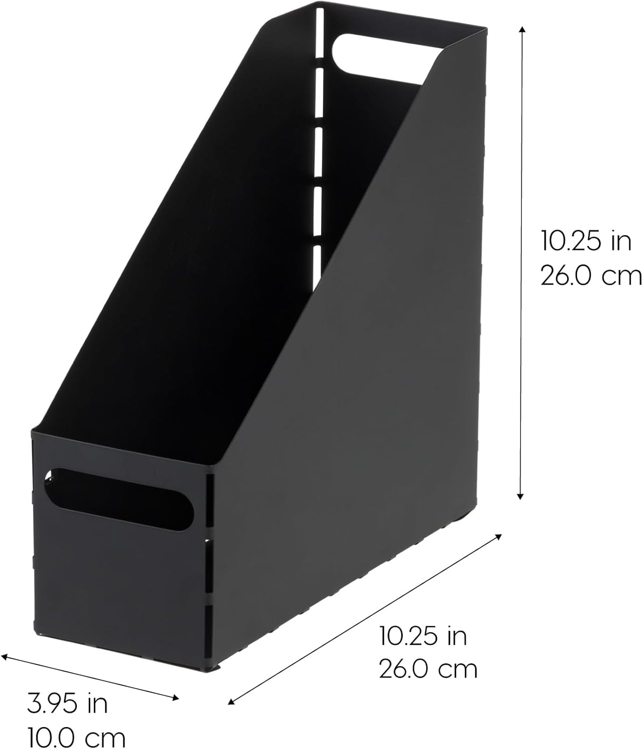 IRIS USA Letter/Legal File Metal Magazine File Holders, Black - 6Pack