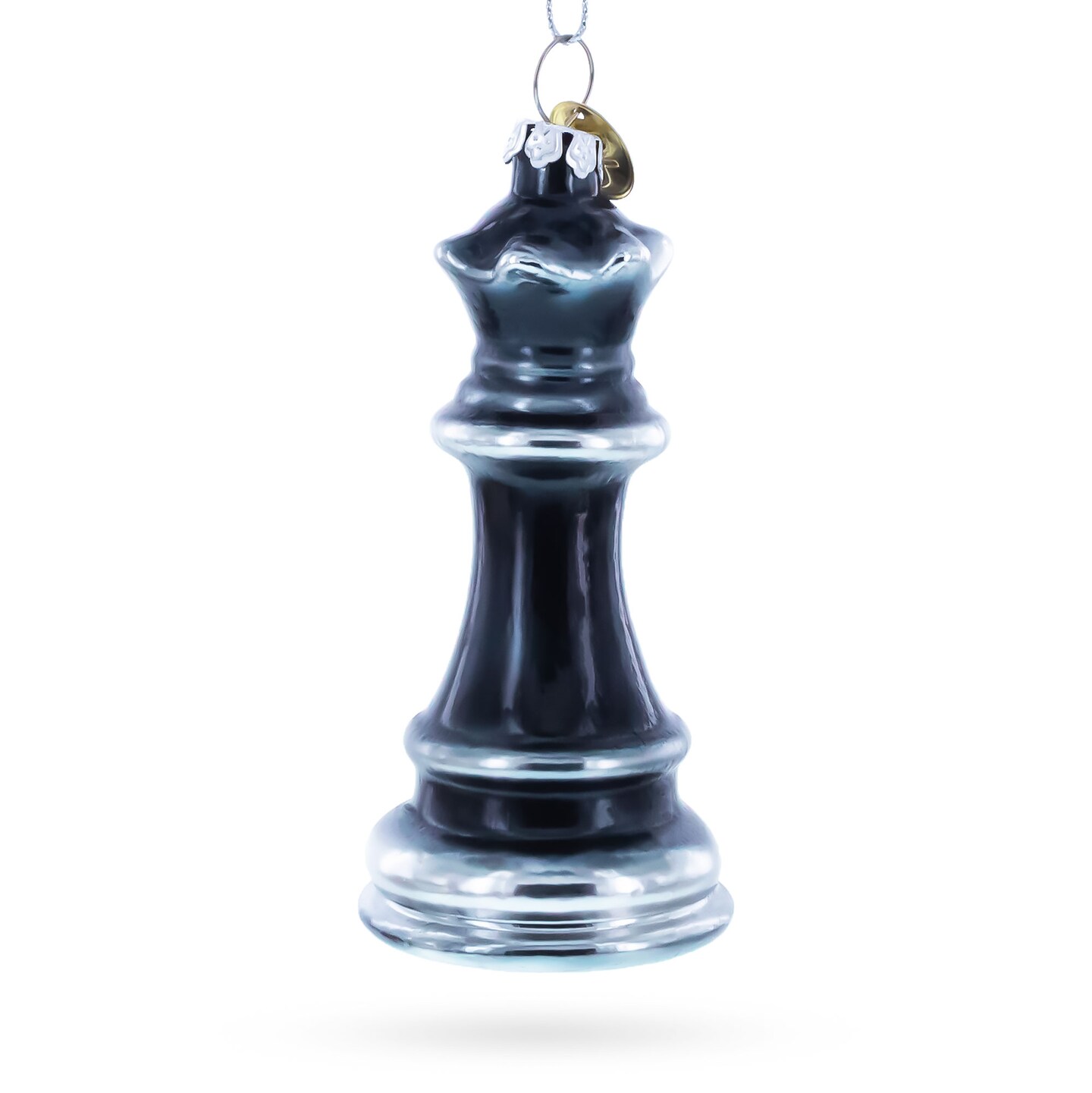 Queen Chess Glass Christmas Ornament