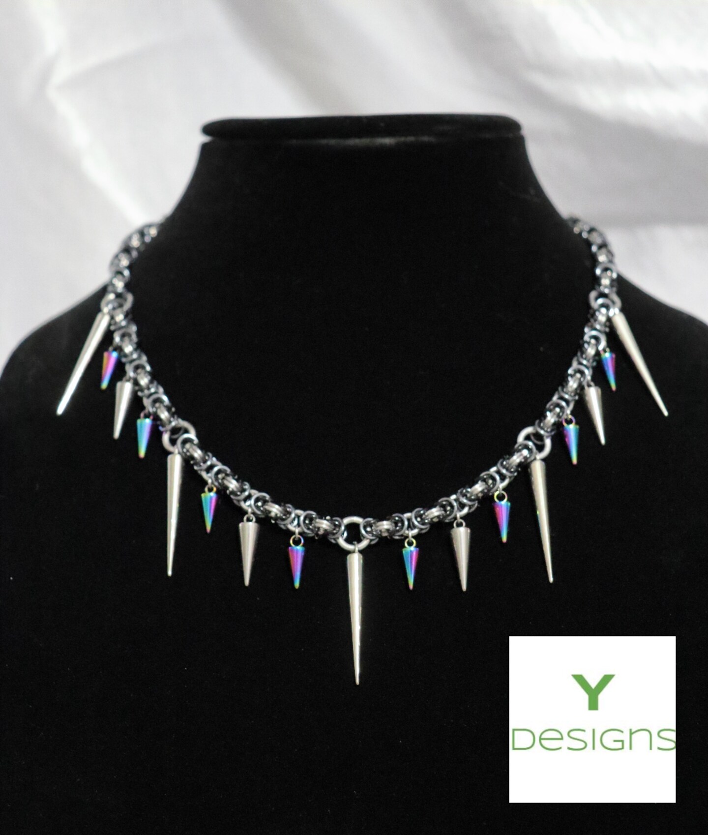 Byzantine Spike Chainmail Necklace - Customizable | MakerPlace by