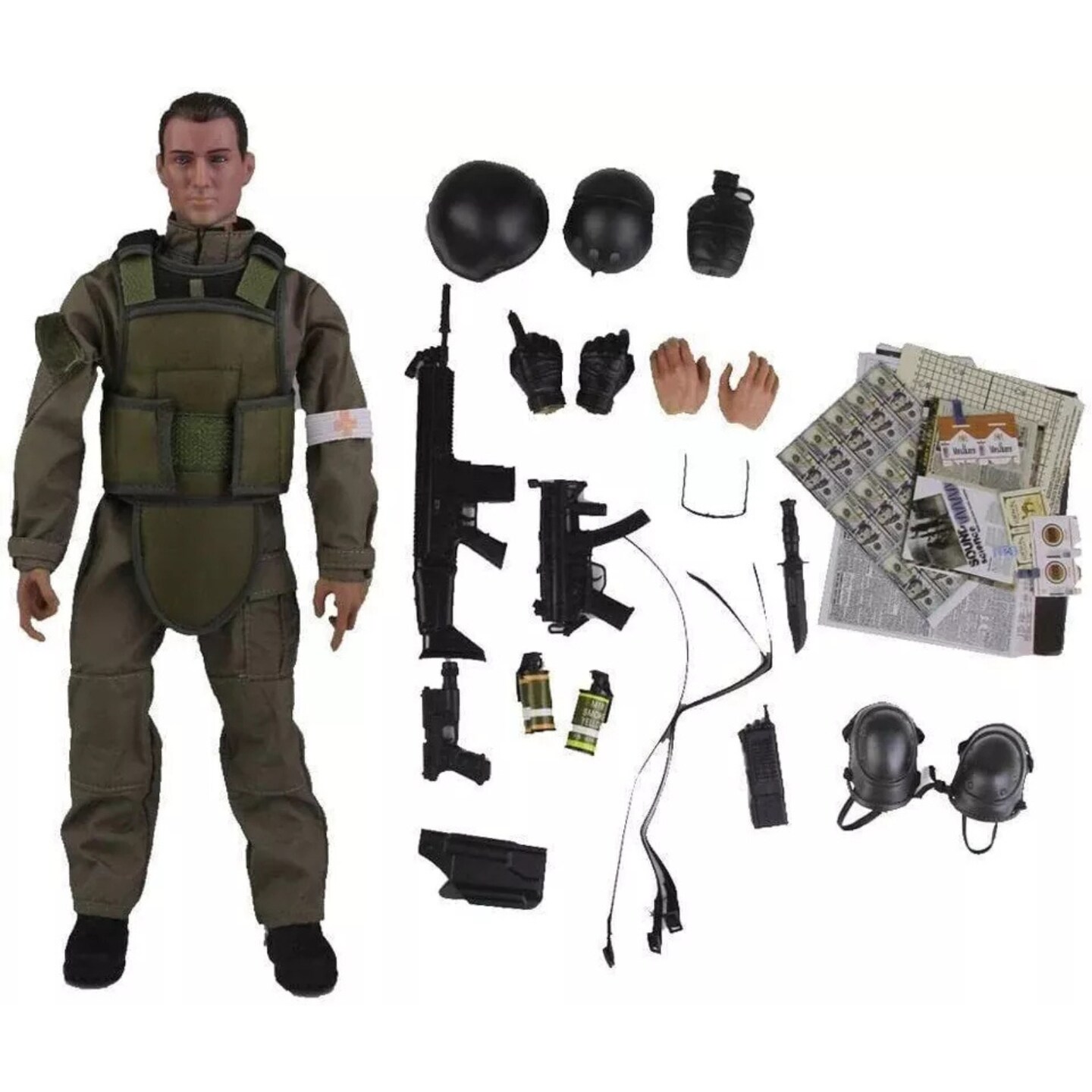 Kitcheniva Kids Military Army Combat Swat Police Soldier ACU Suit Model Action Figure Gift Toys