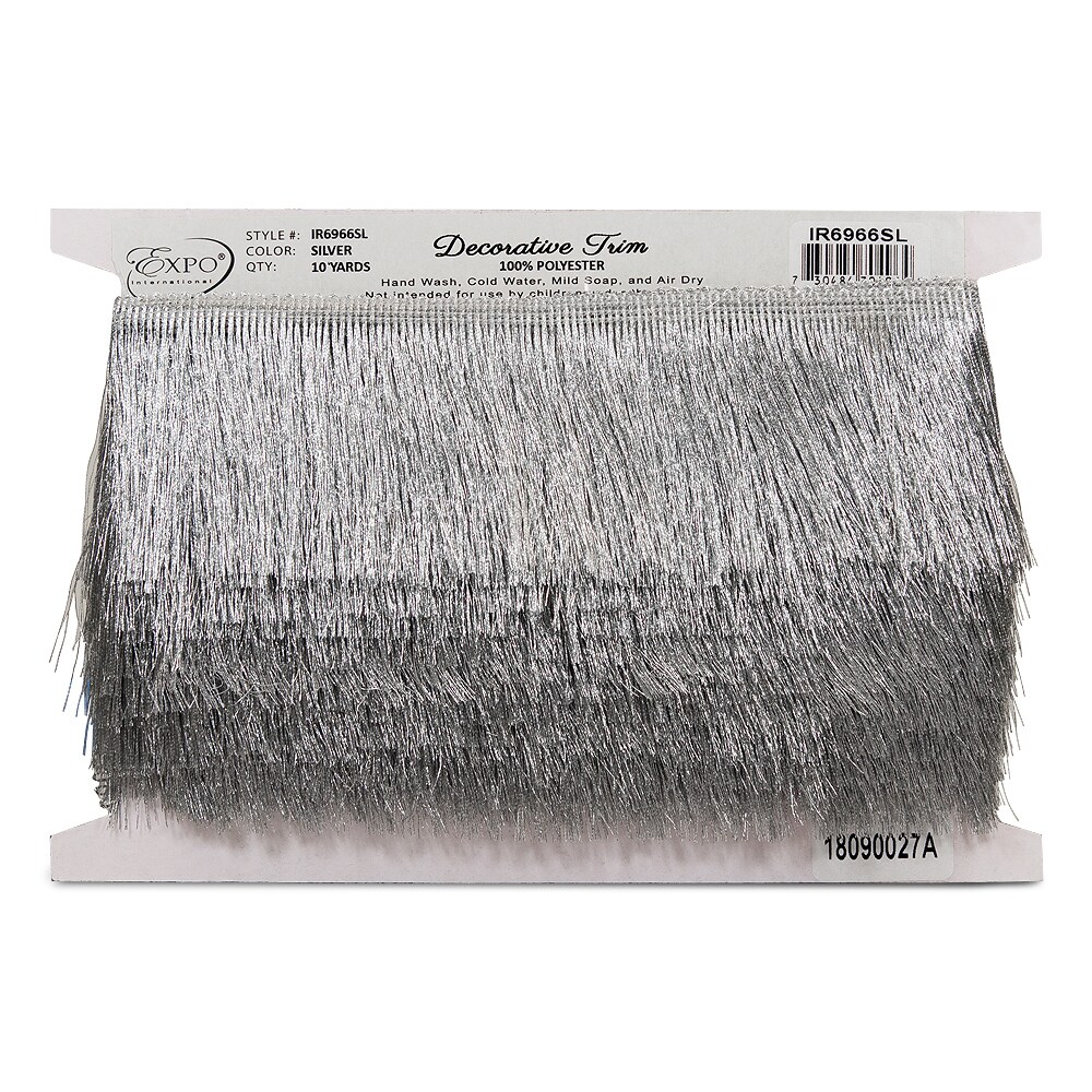 5 yards of Etta 2 1/4&#x22; Metallic Fringe Trim | 5 yard cut