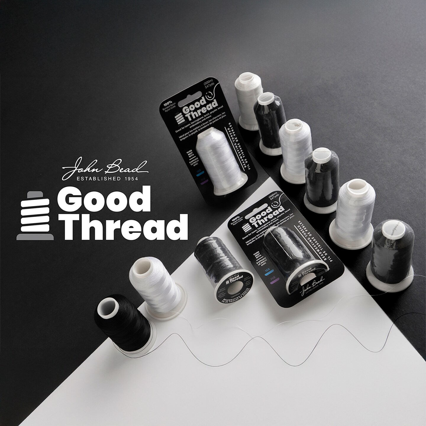 Good Thread White Beadweaving Nylon Thread, 547yds
