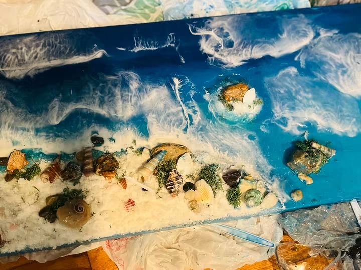 Create Your Own Ocean Resin Art – 2-Day Live Zoom