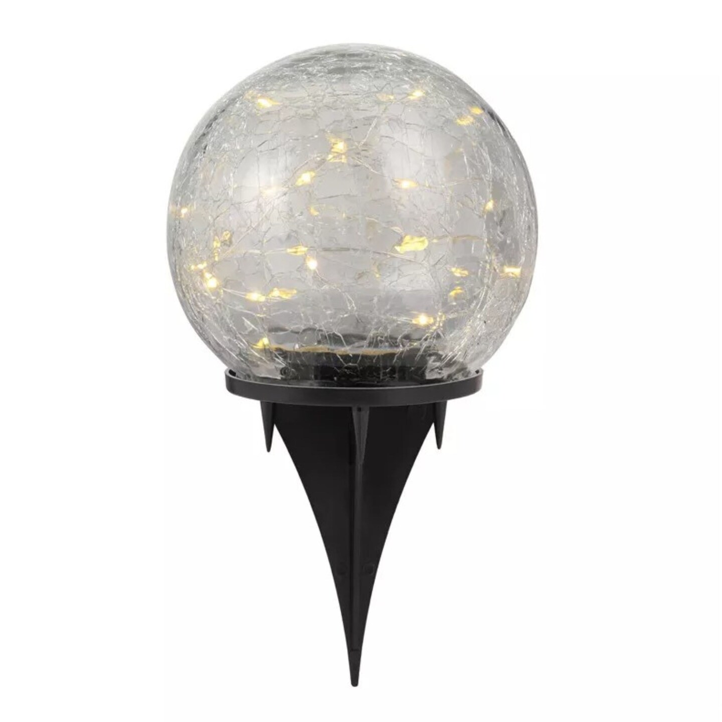 Solar Globe Cracked Glass Ball Lights Outdoor Waterproof