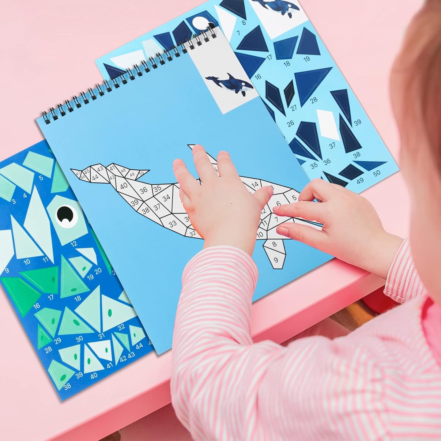3PCS Sticker Paint Number Books Crafts
