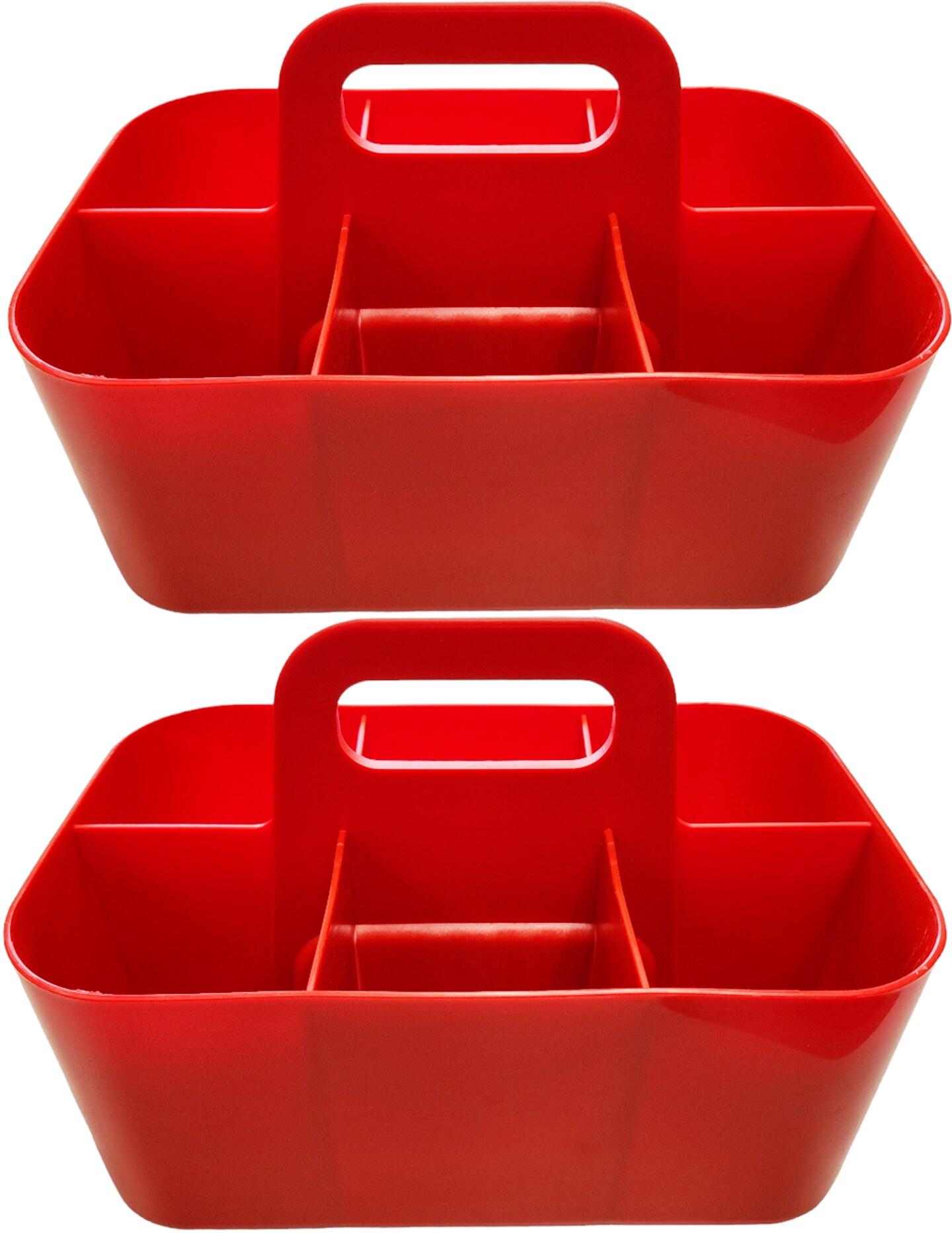 Enjoy Organizer 2 Pack Small Stackable and Portable Simple 6-Compartment Art Caddy - Made In USA