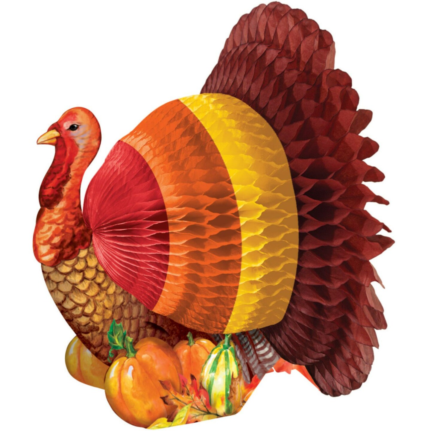 Party Central Turkey Fall Harvest Thanksgiving Decorations - 6&#x22; - Club Pack of 12