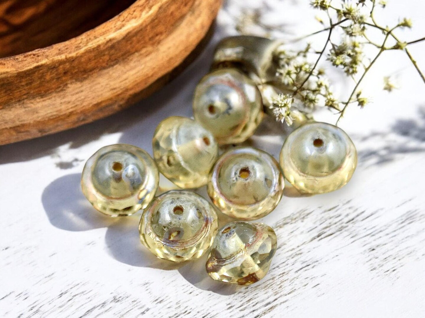 *10* 8x10mm Crystal Picasso Saturn Beads