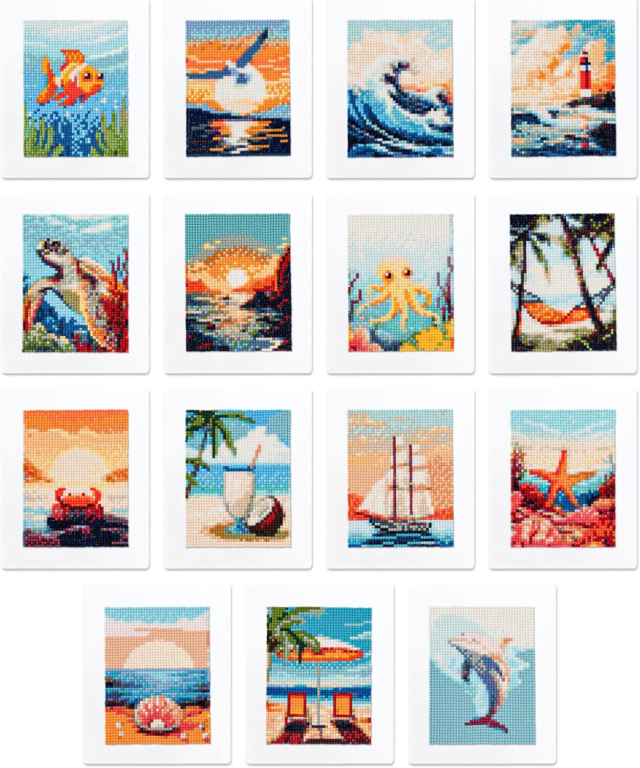 Large Diamond Art Kits for Adults - Brilliant Art Diamond Painting Kit - Paint Gem Art for Adults - Sea Breeze