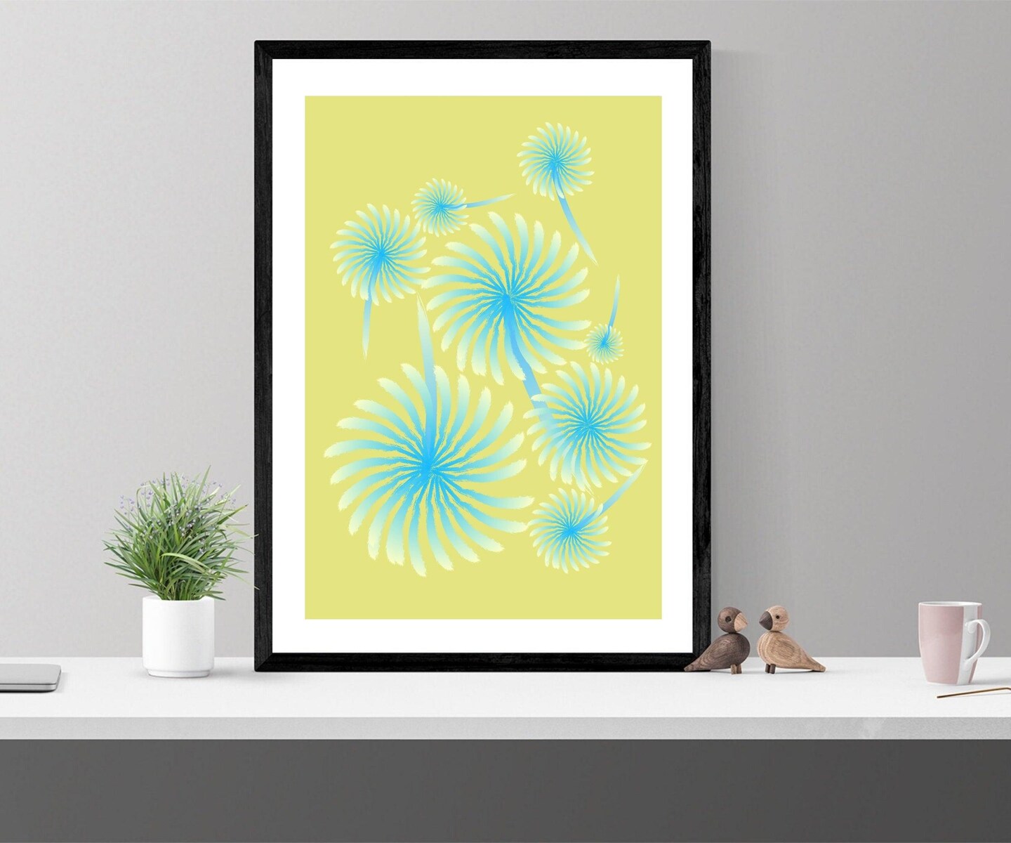 Abstract Artwork Dandelion M Classic Framed Canvas Prints Framed art