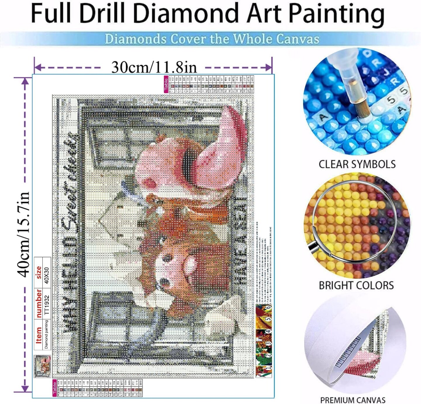 Highland Cow Diamond Painting Kits for Adults - 5D Cow Diamond Art Kits for Beginners, DIY Cow Diamond Art Painting Crafts Funny Cow for Decor Home Walls Gifts 12X16Inch